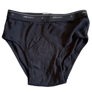Vintage JOCKEY Mens Size 36 Classic Low Rise Cotton‎ Y-Front Brief Black NEW